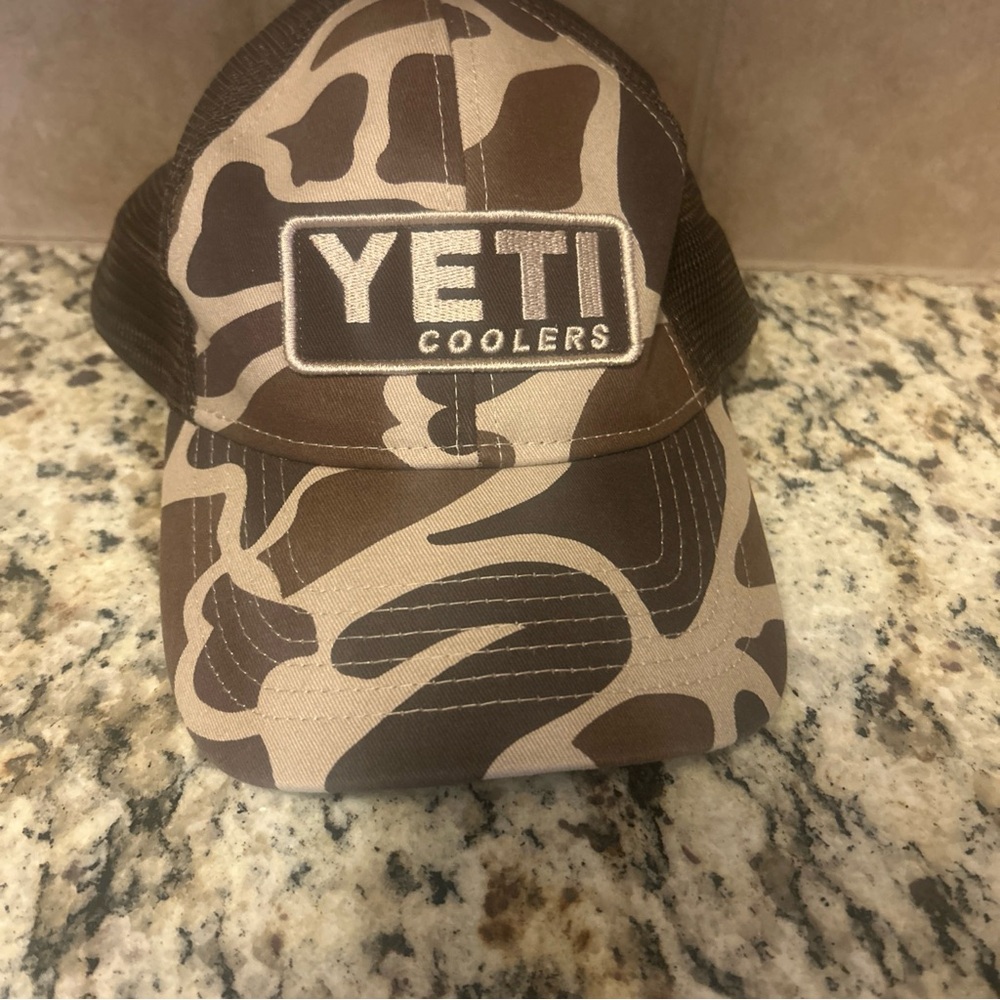 Yeti Brown and Tan Camo Baseball Hat